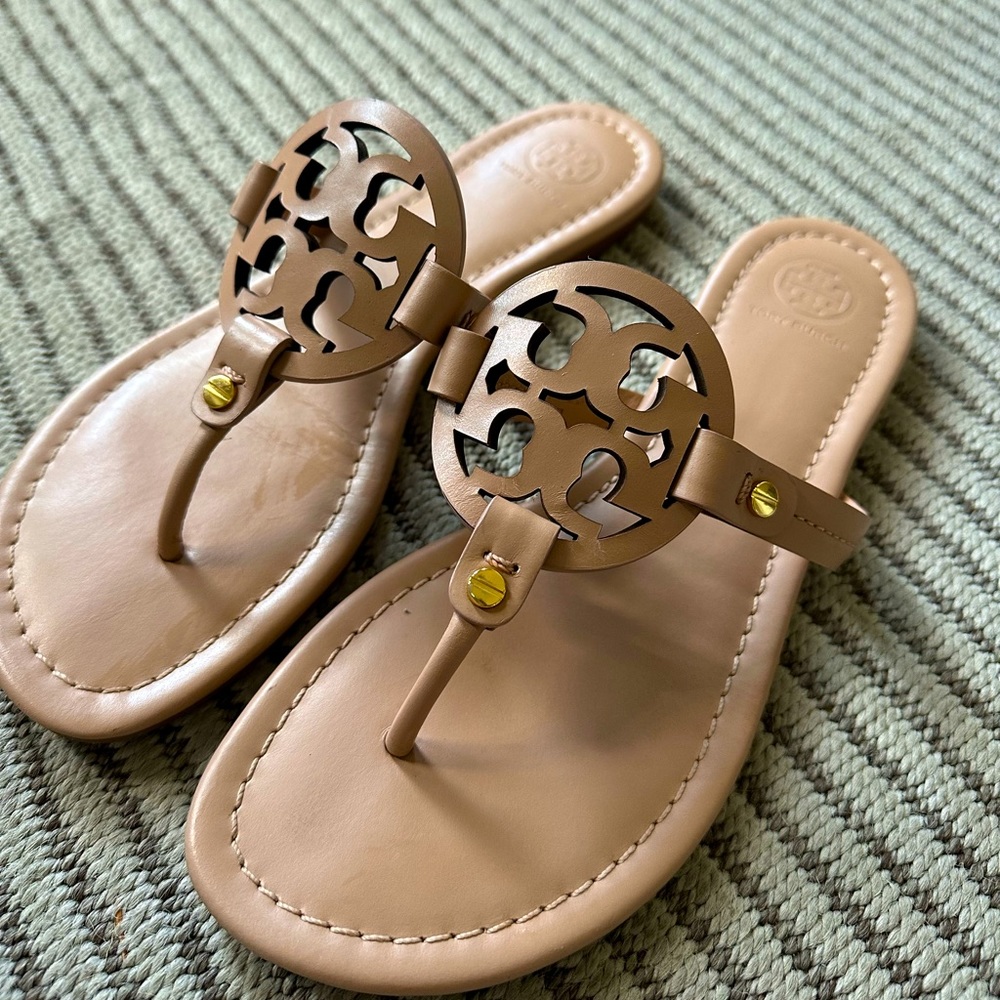 Tory Burch Miller Sandals- Nude